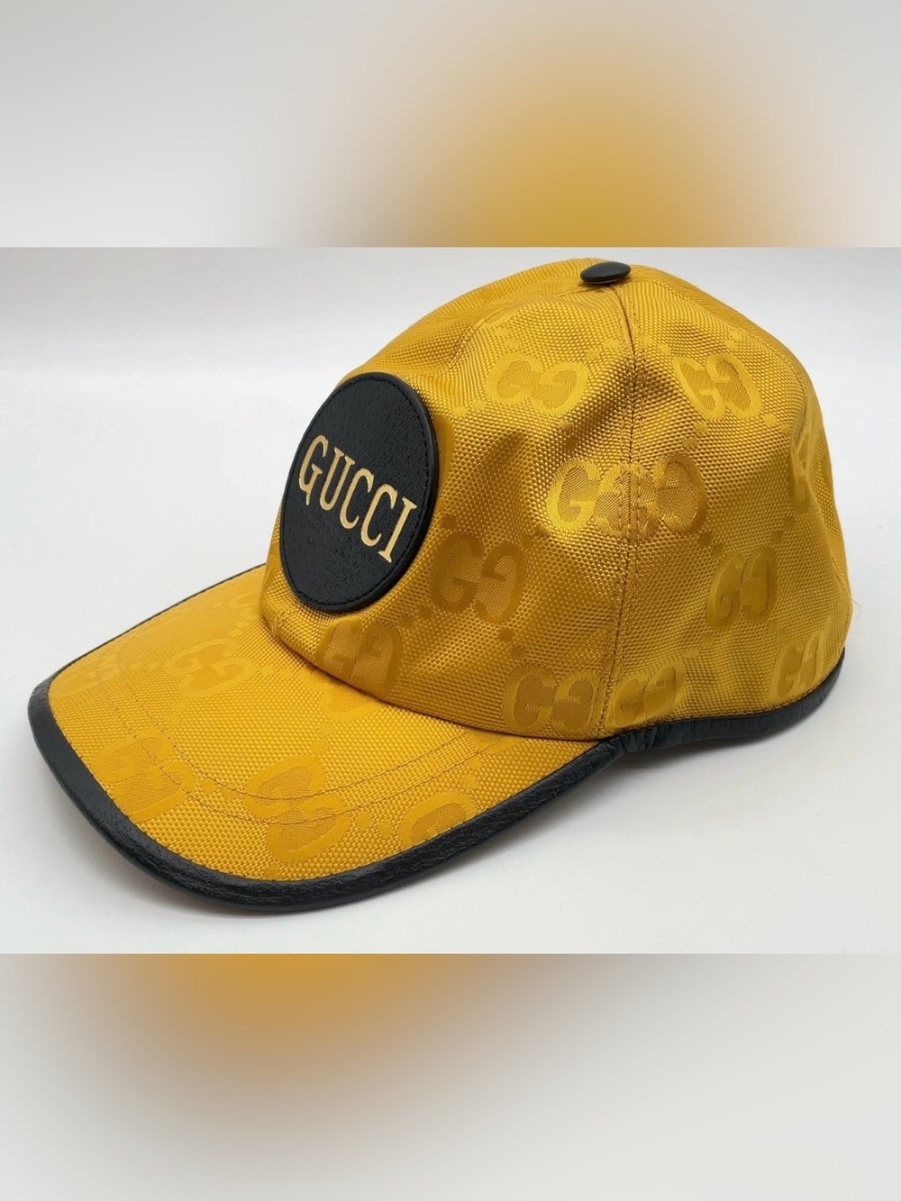 Auth GUCCI Off The Grid GG Nylon Yellow M 58 Baseball Cap - Picture 3 of 16